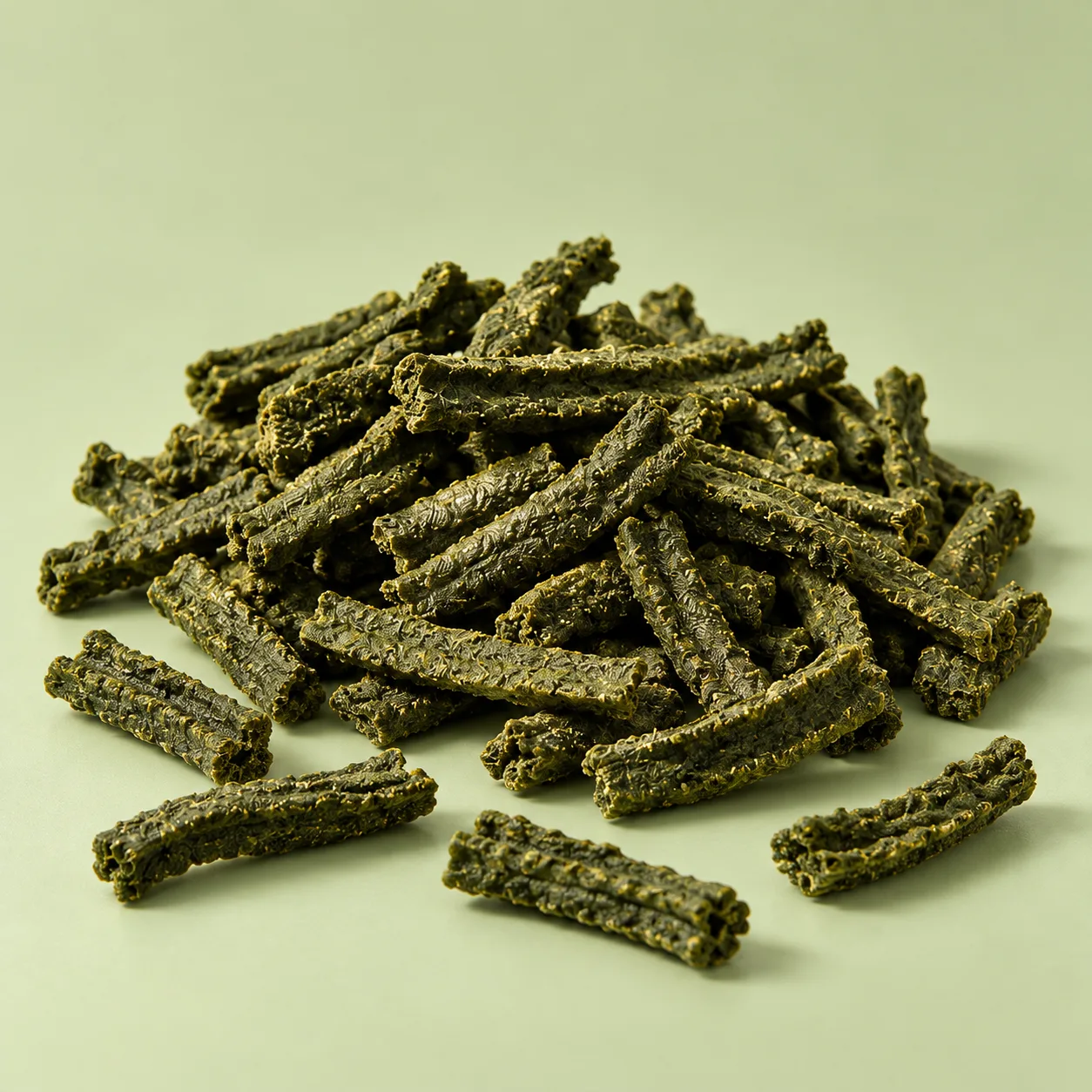 Spirulina Bites — Saaten- und Snack-Visualisierung